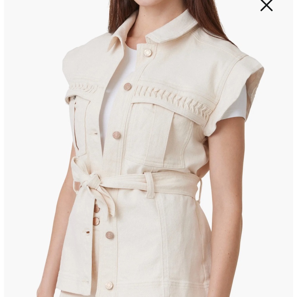 Habitual Cream Belted Vest - Picture 3 of 6